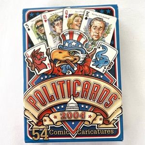 Politicards 2004 54 Comic Political Caricatures Playing Card Deck NEW SEALED